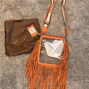 Montana West Tan Fringe Crossbody Bag